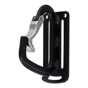 Sankyo Corporation DBLTACT Lightweight Aluminum Tool Hook with Curved Gate x Claw Single Matte Black DT-ABS-B