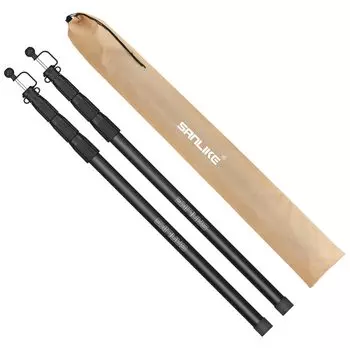 SANLIKE брезент раздвижной Общая длина Оригинальный диаметр навес плавный без сборки тентовая палатка для кемпинга на открытом воздухе черные части основная стойка, телескопическая, тип,