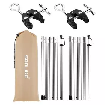 SANLIKE Car side car fixed to the roof of an 2 diameter 19 made of stainless 4 levels of height adjustable tarp tarp tent easy to storage bag included