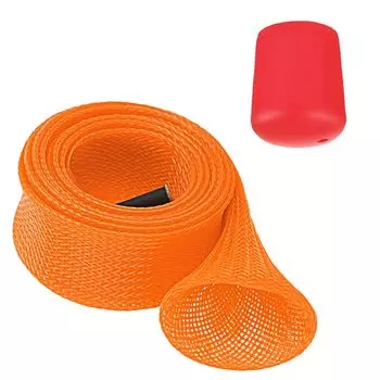 SANLIKE чехол для удилища, чехол для удилища из ПЭТ, чехол для удилища, чехол для удилища, чехол для удилища, носки для удилищ, 2 шт., красный чехол для удилища, оранжевый чехол для удилища, размер S, диаметр
