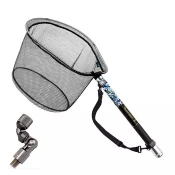 SANLIKE Tamo Ball 9 Изготовлен из небольшого Tsugidama Ultra Fishing Tamoami Landing Rock Ball для пресноводных и соленых водных суставов, сетка, уровни, растягивающиеся, чёрный
