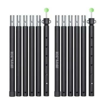 SANLIKE Tarp Pole Set of 2 Aluminum Tarp Pole Tent Pole Total Length Approximately 210cm Diameter 25mm Thickness Sturdy Outdoor Setup Supplies Camping