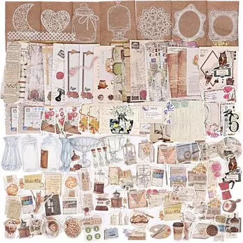 SANNIX 520 листов материал для коллажа наклейка хлопья наклейка дизайнерская бумага большой емкости наклейка для коллажа наклейка для блокнота материал для коллажа рамка еда и