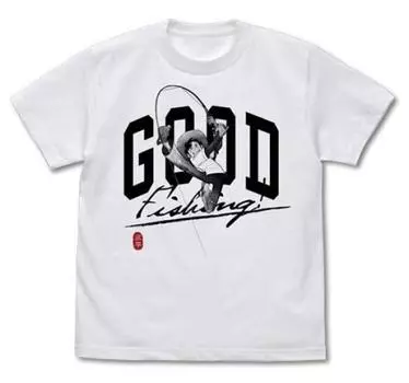 Sanpei s good fishing T-shirt L WHITE