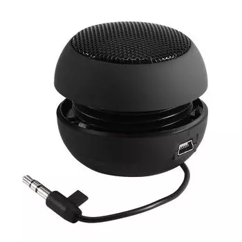 Sanpyl Mini Portable Loud Speaker Digital Audio Speaker Mobile Phone MP3 PC Compatible 3.5mm Built-in (Black)
