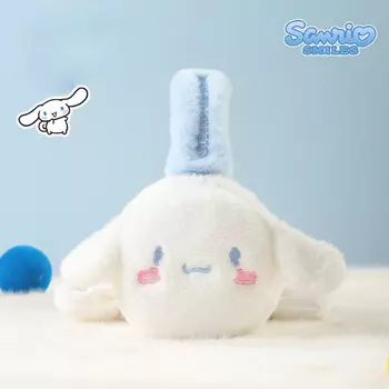 Sanrio 3D Face Eararmuffs Cinnamon Roll Kuromi My Melody Winter Cold Warm Insulation Fur Hat kitty