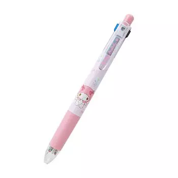 Sanrio 4-цветная шариковая ручка, механический карандаш Sarasa Multi My Melody Ink, зеленый 283266 и цветной: Черный, Синий, Красный, 0,5 мм