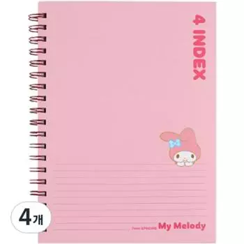 Sanrio 4 Index Note My Melody, розовый, 4 шт.