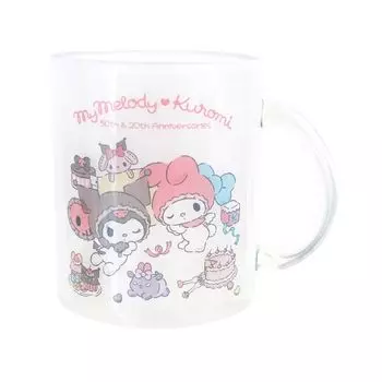 Sanrio 50-летие 20-летие Стеклянная кружка чашка стекло 320 мл товары с персонажами посуда разные товары Сделано в Японии 320168 My Melody