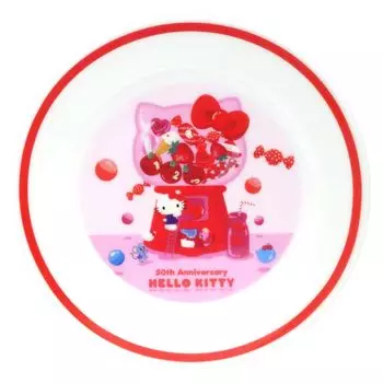 Sanrio 50th Anniversary Kitty Dish Plate Microwave Safe Dishwasher Safe Made in Japan 310133 Hello Kitty 19.5cm красный