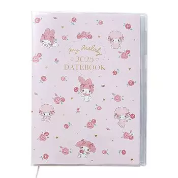 Sanrio A5 Ежедневник My Melody 2025 Блокнот Октябрь с наклейкой-расписанием и закладкой 454737 (Начиная с 2024 г.)