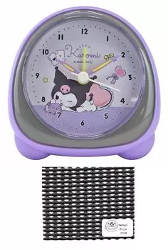 Будильник Sanrio аналоговые настольные часы часы в виде рисовых шариков со световым будильником набор Kuromi (часы, противоскользящий лист)