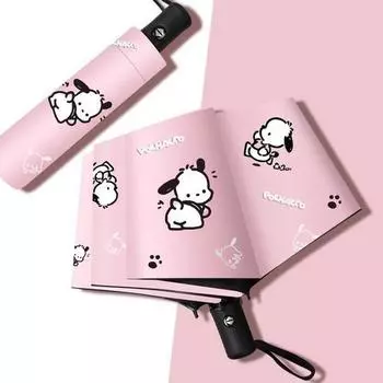 Sanrio Автоматический складной зонт Pochaco Cinnamoroll Куроми, популярный персонаж в Корее