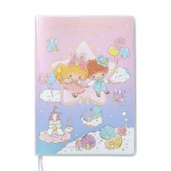 Sanrio B6 Diary Little Twin Stars 2025 Блокнот октябрь с наклейкой-расписанием и закладкой 456322 (Тип блока) (Начиная с 2024 г.)