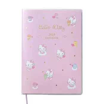 Sanrio B6 Ежедневник Hello Kitty 2025 Блокнот Октябрь с наклейкой-расписанием и закладкой 454681 (Начиная с 2024 г.)
