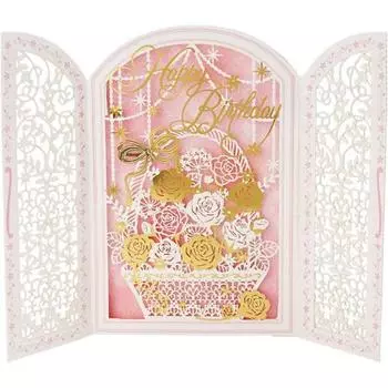 Sanrio Birthday Card Laser Cut Rose Greeting Card Can be shipped overseas BD102-2831549