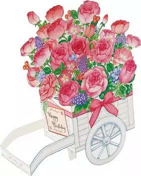 Sanrio Birthday Celebration 3D Rose Flower Cart Birthday L351 BD51-0 ярко-розовый