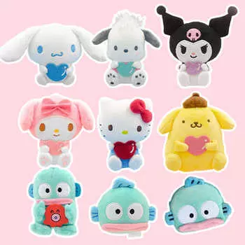 Брелок Sanrio с плюшевой игрушкой, кольцо для сумки, брелок Backku Cinnamoroll Cinnamoroll