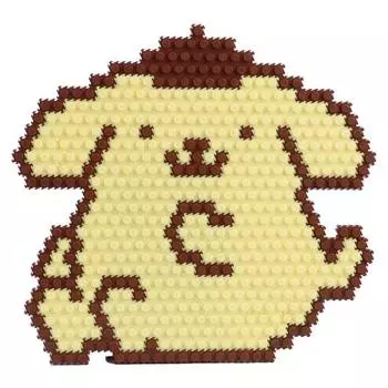 Sanrio Bunnyland Pom Pom Purin Pixel Block, смешанные цвета, популярные корейские игрушки