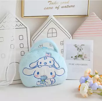 Sanrio Character Lap Blanket Cute Mini Bag Set Microfiber Cinnamoroll Kuromi My Melody Cinnamoroll Blanket
