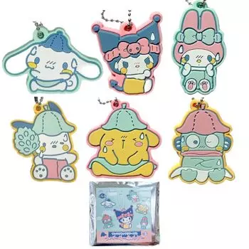 Sanrio Character Rubber 1 6 типов в случайном шарике Маленькая цепочка [приблизительно] Брелок, предмет, всего, типы, Ремешок, Цепь, Стильный, Милый, Sanrio, Популярный,