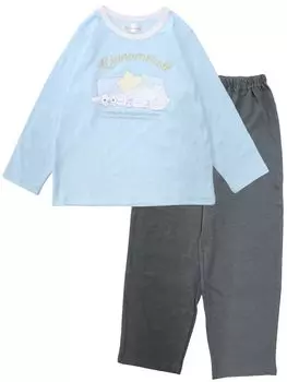 Sanrio Characters Cinnamoroll Kuromi Kids Пижама с длинным рукавом Весна Осень Саксофон Фиолетовый 100 см 110 см 120 см Саксофон [Kaitak Family] (110см,