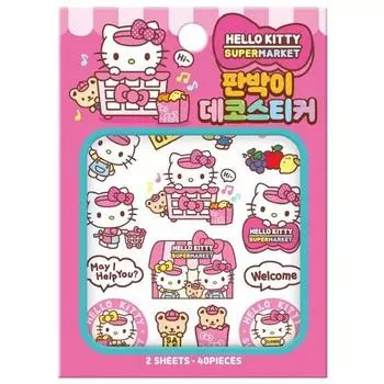 Sanrio Characters Hello Kitty Deco Sticker, популярный персонаж в Корее
