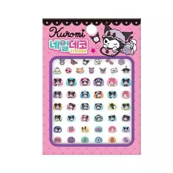 Sanrio Characters Kuromi Nail Deco Sticker, a popular character in Korea