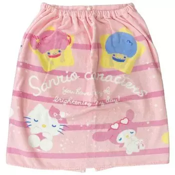 Sanrio Characters Maki Towel Medium 60cm Pukapuka Swimming 080558 Summer Item Hello Kitty My Melody Little Twin Stars Pink розовый