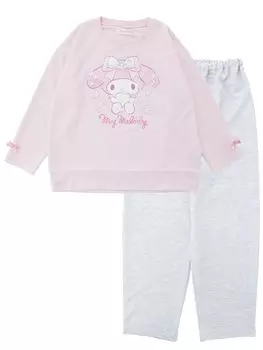 Sanrio Characters My Melody Kuromi Kids Пижама с длинным рукавом из картона Весна Осень Розовый Фиолетовый 120 см 130 см 140 см Розовый [Kaitak Family]