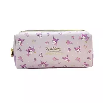 Квадратный пенал Sanrio Персонажи New Semester Essential сусальным золотом и двумя молниями, Kuromi