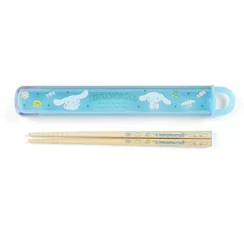 Sanrio Chopsticks & Case Set for Children Antibacterial Name Sticker Made in Japan Cinnamoroll Cinnamoroll Character 879312 SANRIO