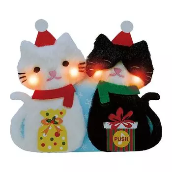 Sanrio Christmas Card Light Melody Card Fluffy Cat Message Card Greeting Card 441074 & JXPM35-4