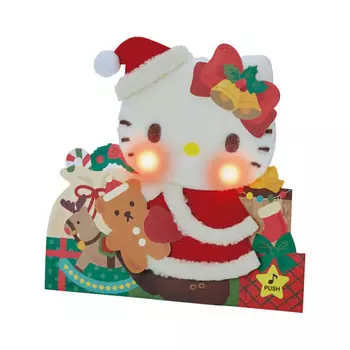 Sanrio Christmas Card Light & Melody Card Hello Kitty Fluffy Message Card Greeting Card JXPM26-4 109924
