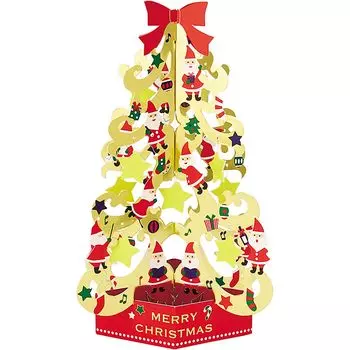 Sanrio Christmas Card Message Card Luminous Gold Foil Santa Tree Greeting Card Can be shipped overseas JX SANRIO 524492 56-3