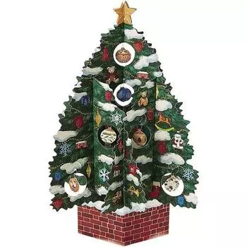 Sanrio Christmas Card Message Card Tree with Swaying Ornaments Greeting Card Can be shipped overseas JX 58-3 SANRIO 524565