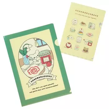 Sanrio Clear File Set Hanamaru Ghost Polypropylene 931101 (Always Together!)