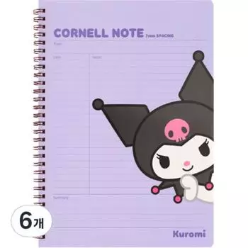 Sanrio Cornell Note Kuromi, Фиолетовый, 6 шт.