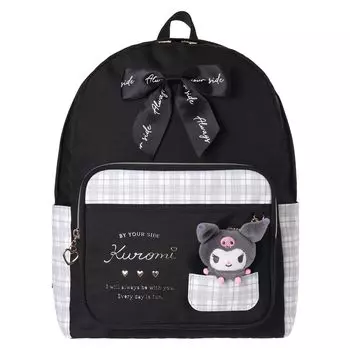 Sanrio D Pack Daypack Рюкзак из полиэстера, плюшевая игрушка с подвеской для начальной школы Kuromi Pochacco Cinnamoroll Plain Simple Casual [Axis] School,
