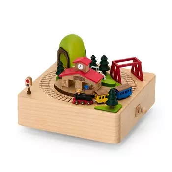 Sanrio Деревянная музыкальная шкатулка для интерьера вокзала и поезда подарочный подарок 087491