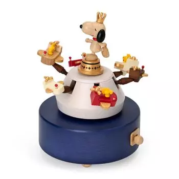 Sanrio Деревянная музыкальная шкатулка для парка развлечений Снупи интерьерный подарок 087971