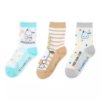 Sanrio Детские носки Sanrio, комплект из 3 пар носков Pochacco Pochacco Персонаж 456357 SANRIO (САНРИО) 16-18см