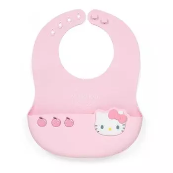 [Sanrio] Детский фартук для младенцев, силиконовый нагрудник Hello Kitty, нагрудник для еды, пролитая еда, детский подарок для младенцев 600571