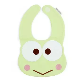 Sanrio Детский нагрудник, фартук для еды, нагрудник для еды, зеленый, хлопок, полиэстер, Kerokero, Keroppi, Keroppi, SanrioBaby, подарок для младенцев, девочек и мальчиков, персонаж 692042