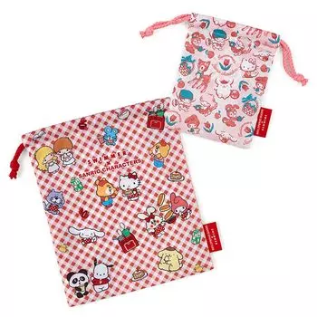 Sanrio Drawstring Bag Set SWIMMER x SANRIO CHARACTERS Sanrio Characters 24 x 20 x Character 483770 SANRIO 0.5cm