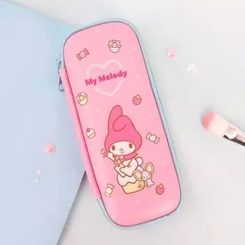 Sanrio Двухуровневый пенал из ЭВА в форме сердца, твердый футляр для карандашей, подарок на вход в новый семестр, 1 шт., My Melody