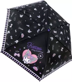 Sanrio Folding Umbrella Kuromi Side Ruffles 53cm 90456 [J s Planning]