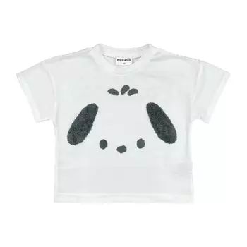 [Sanrio] Футболка Pochacco Sagara Embroidery Baby Off-White