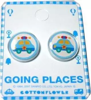 Sanrio GOING PLACES Epo Clear Button pieces -Going Places- 18mm/2