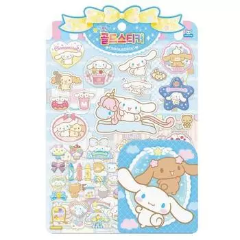 Sanrio Золотая наклейка Cinnamoroll, популярный персонаж в Корее